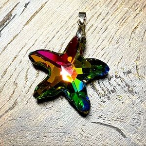 Crystal Starfish Pendant